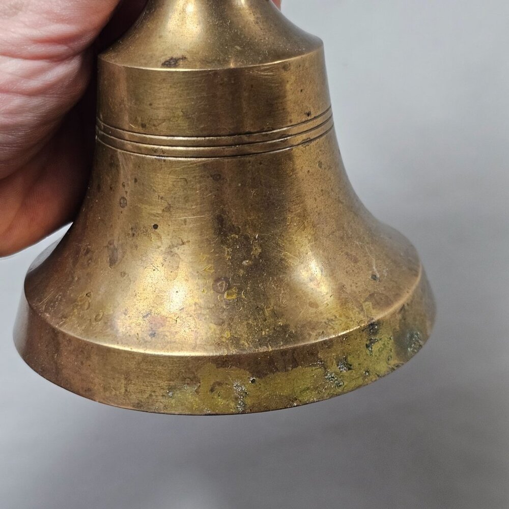 Vintage Brass Pineapple Bell Home Decor Collectible Candlestick Holder 7" Tall - Picture 7 of 7